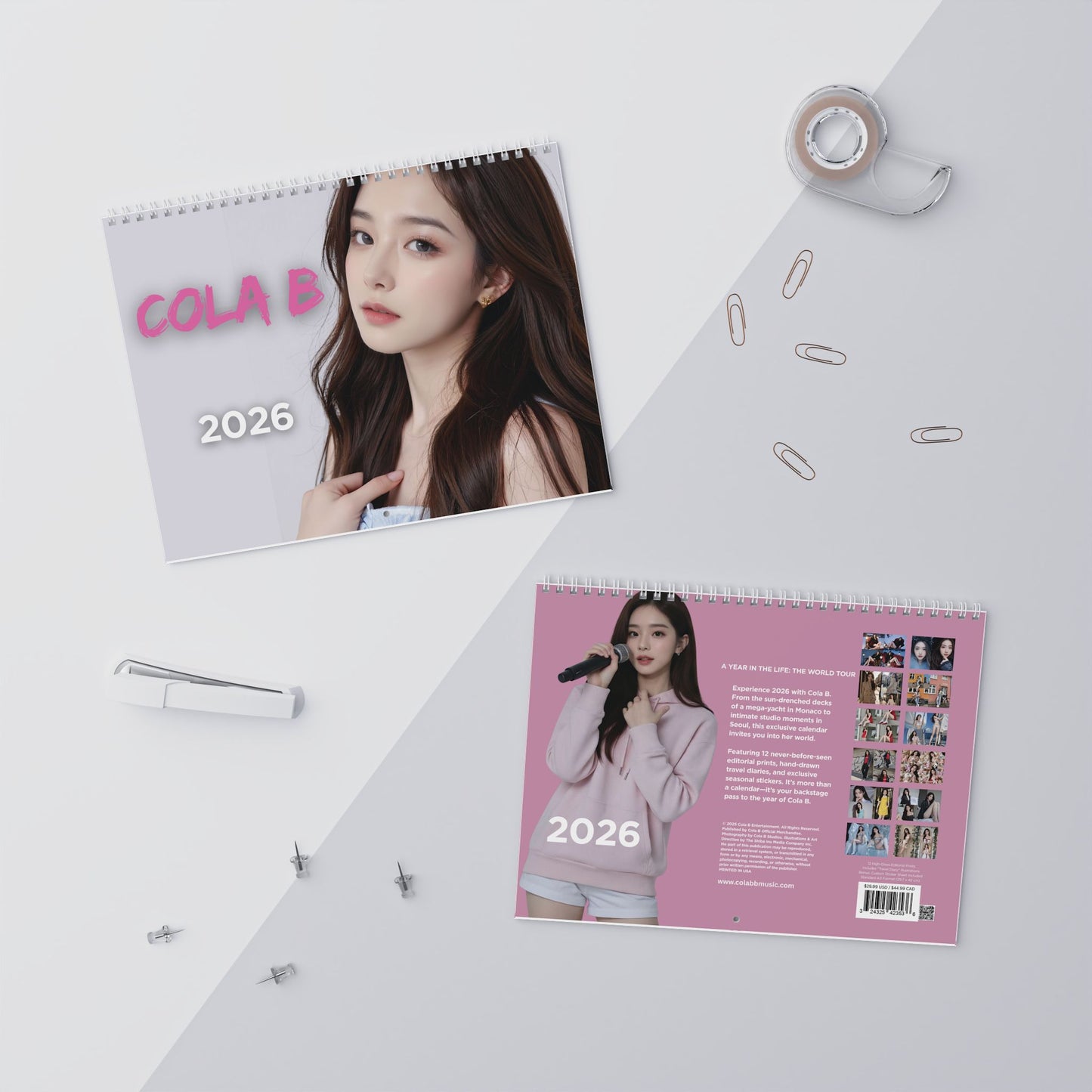 Official Cola B 2026 Wall Calendar | "The World Tour" Edition
